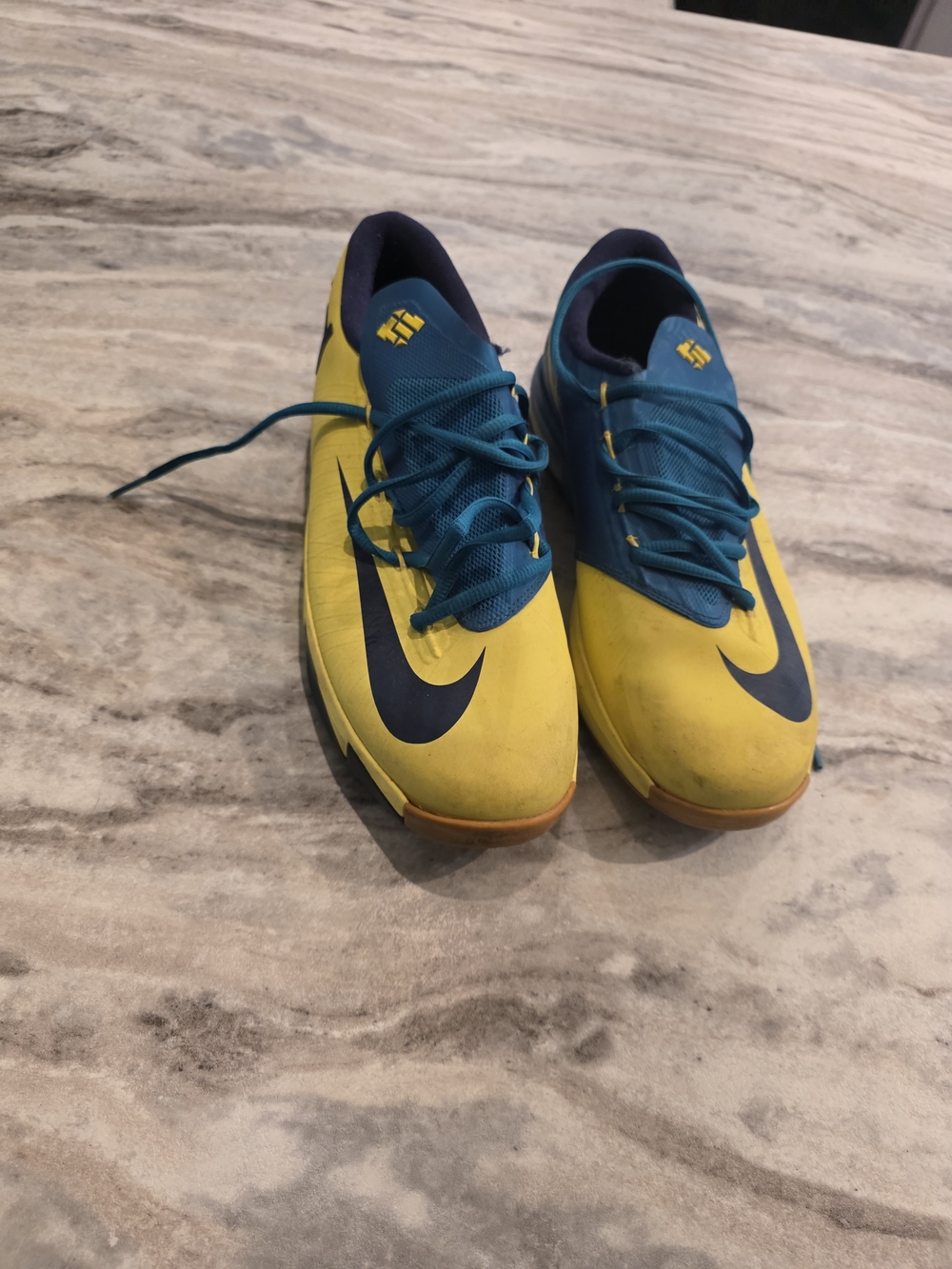 KD VI Size 7 Sonic Yellow/Mid Navy-TRPCL TL Juane/Navy-Bleind